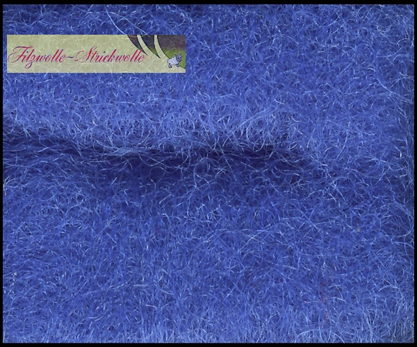 Australische Merinowolle im Vlies - Kornblumenblau