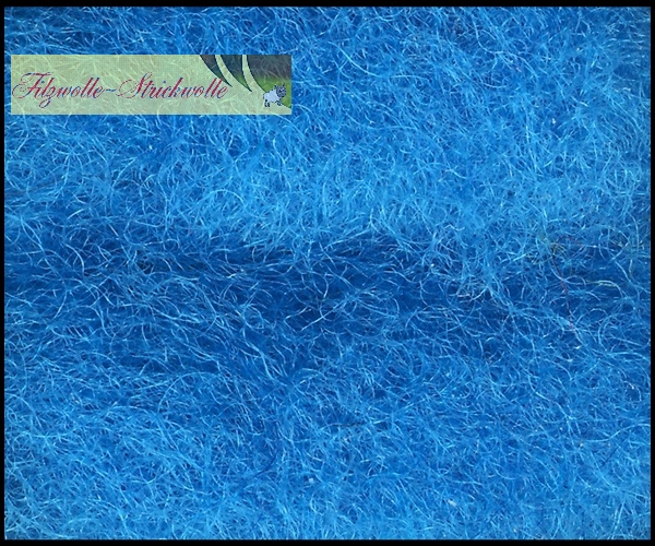 Australische Merinowolle im Vlies - Azurblau