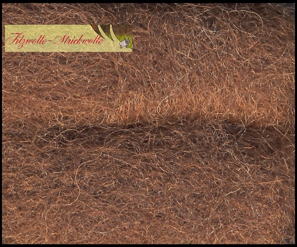 Australische Merinowolle im Vlies - Kokosnussbraun